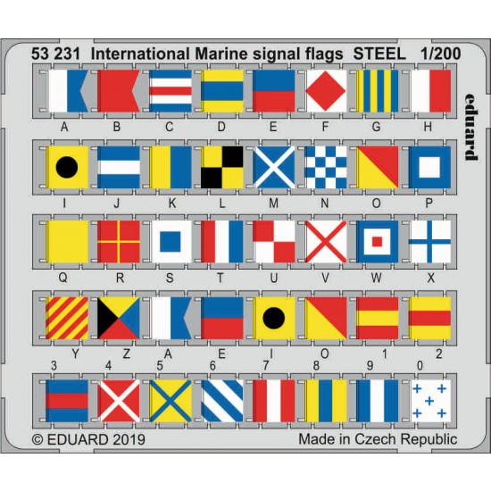 1/200 International Marine Signal Flags Steel Photo-etched Detail Parts 