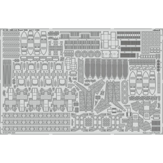 1/350 HMS Ark Royal 1939 Photo-etched set for I Love Kit kits