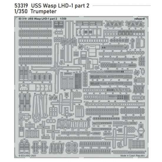 1/350 USS Wasp LHD-1 part 20 Photo-etched Detail set for Trumpeter kits