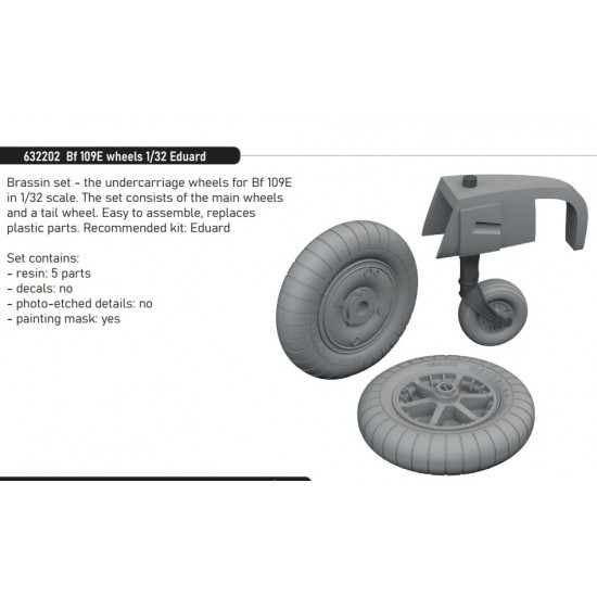 1/32 Messerschmitt Bf 109E Wheels for Eduard kits