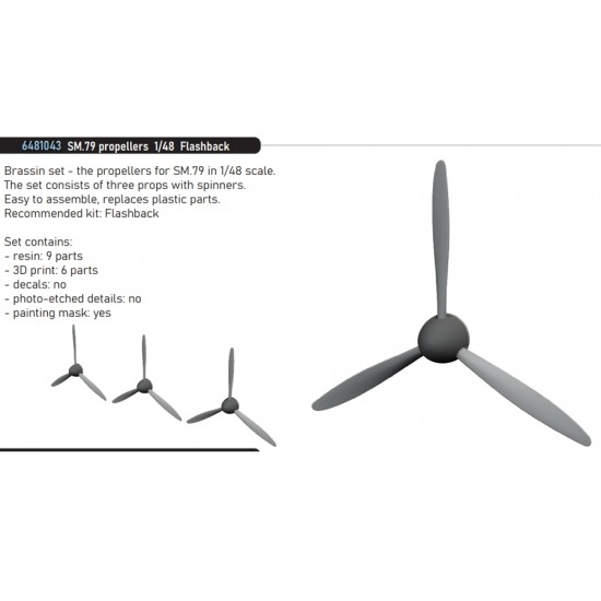 1/48 SM.79 Sparviero Propellers for Flashback kits