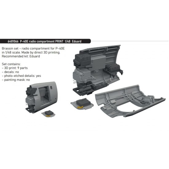 1/48 P-40E Radio Compartment for Eduard kits