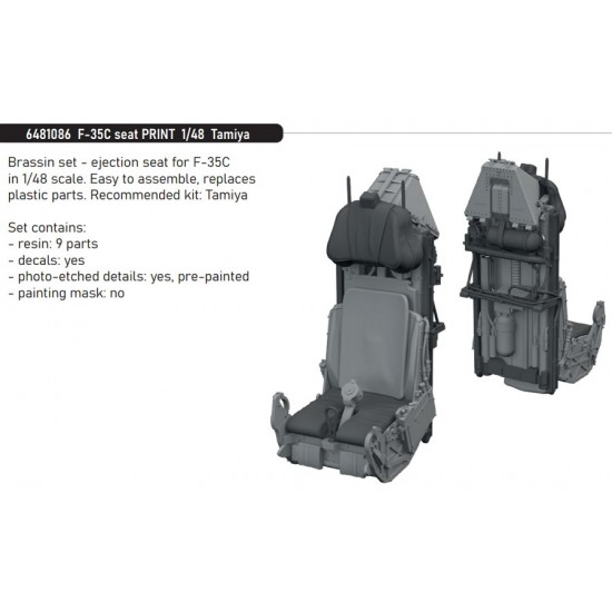 1/48 F-35C Seat for Tamiya kits