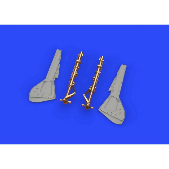 1/48 Focke-Wulf Fw 190A-8/R2 Undercarriage Legs BRONZE Detail Set (brassin) for Eduard kits