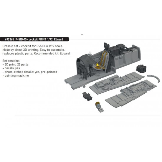 1/72 P-51D-15+ Mustang Cockpit for Eduard kits