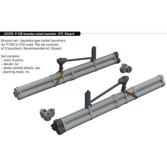 1/72 P-51D Mustang Bazooka Rocket Launcher for Eduard kits