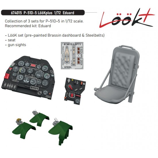 1/72 P-51D-5 Mustang Detail Parts for Eduard kits