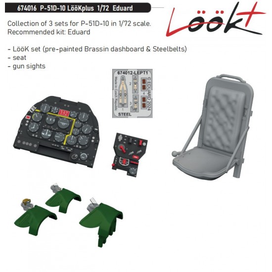 1/72 P-51D-10 Mustang Detail Parts for Eduard kits