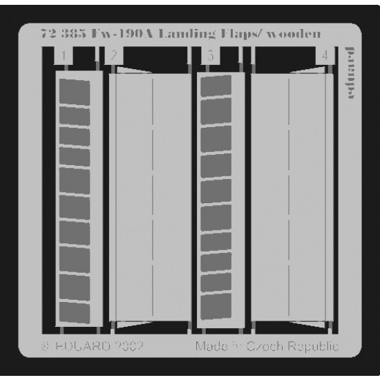 Photoetch for 1/72 Focke-Wulf Fw 190 Wooden Landing Flaps for Tamiya kit