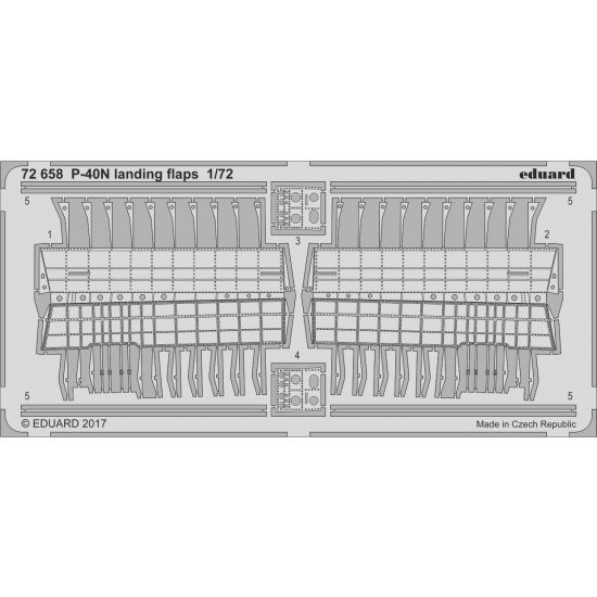 1/72 P-40N Landing Flaps Photo etched set for Special Hobby kits