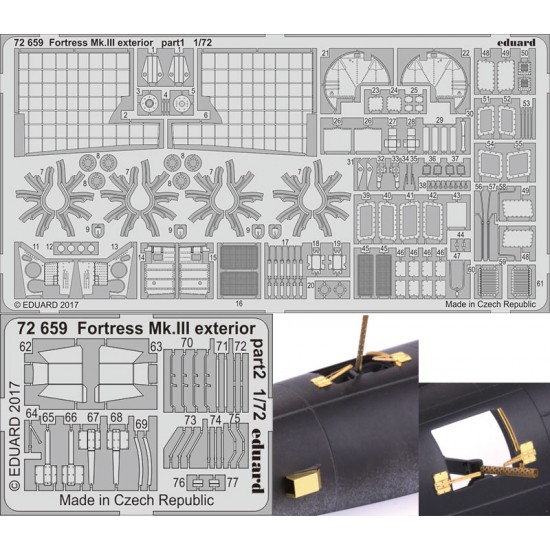 1/72 Fortress Mk.III Exterior Photo etched set for Airfix kits