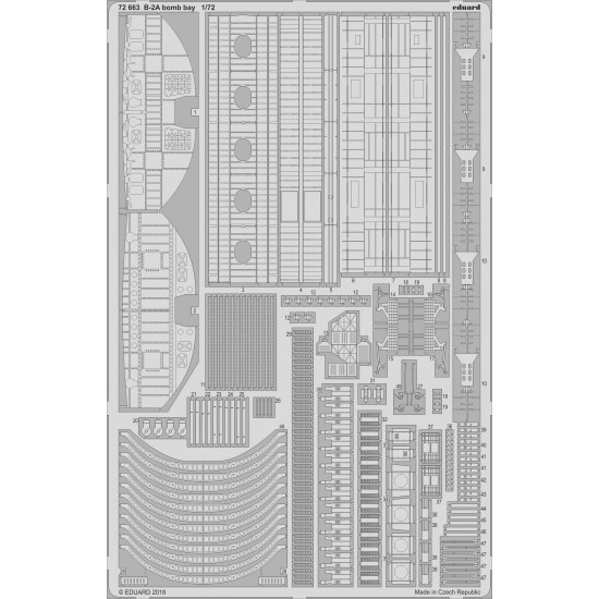 1/72 B-2A Bomb Bay PE set for Modelcollect kits