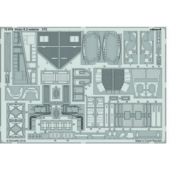 1/72 Handley Page Victor K.2 Exterior Detail Parts (PE) for Airfix kits