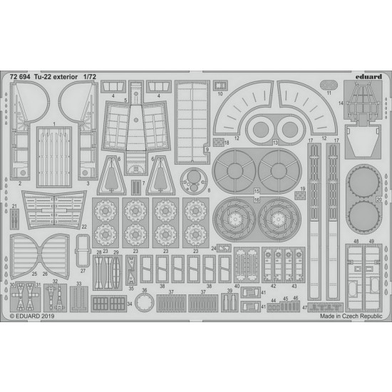 1/72 Tupolev Tu-22 Exterior Detail Set for Trumpeter kits