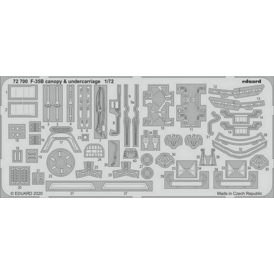 1/72 Lockheed Martin F-35B Lightning II Canopy & Undercarriage Detail Set for Italeri