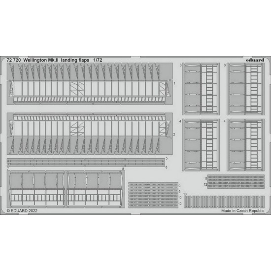 1/72 Vickers Wellington Mk.II Landing Flaps Detail set for Airfix kits