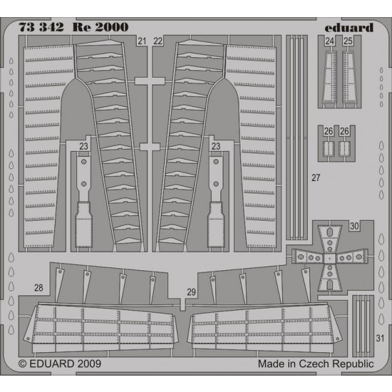 1/72 Reggiane Re 2000 Falco Colour Photoetch Set Vol.1 for Italeri kit