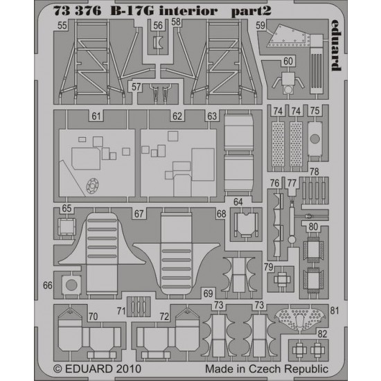 1/72 Boeing B-17G Flying Fortress Interior Colour Photoetch Set Vol.1 for Revell