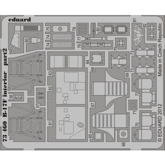 1/72 Boeing B-17F Flying Fortress Interior Detail Set for Revell kit