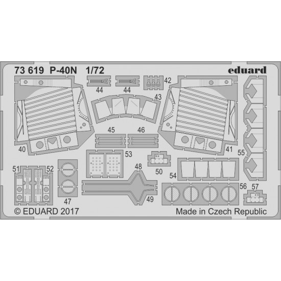 1/72 P-40N Photo etched set for Special Hobby kits