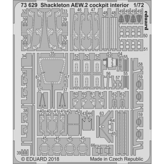 1/72 Shackleton AEW.2 Cockpit Interior Photo-etched set for Airfix kits