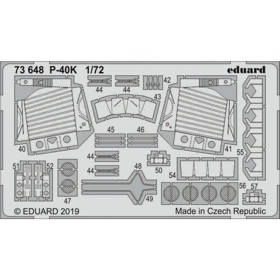 1/72 Curtiss P-40K Warhawk Photo-etched Detail Parts for Special Hobby kits