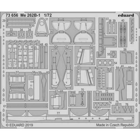 1/72 Messerschmitt Me 262B-1 Detail Set for Airfix kits