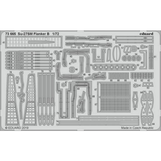 1/72 Sukhoi Su-27SM Flanker B Detail Set for Zvezda kits