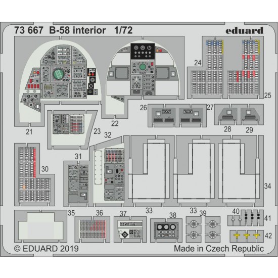 1/72 Convair B-58 Hustler Interior Detail Set for Italeri kits