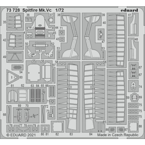 1/72 Supermarine Spitfire Mk.Vc Detail Set for Airfix kits