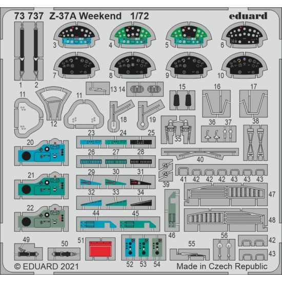 1/72 Zlin Z-37A Cmelak Bumblebee Weekend Detail Set for Eduard kits