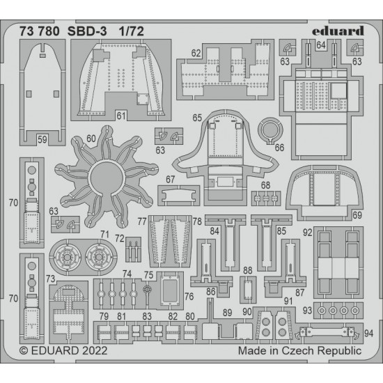 1/72 Douglas SBD-3 Dauntless Detail set for Flyhawk kits