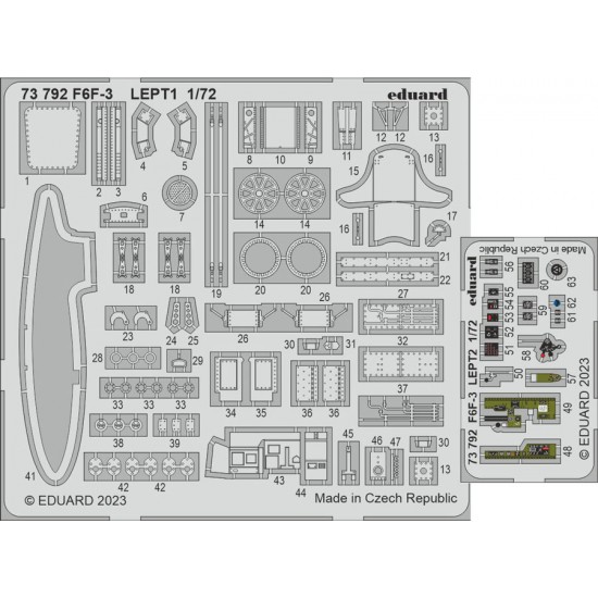 1/72 Grumman F6F-3 Hellcat Detail Parts for Eduard kits