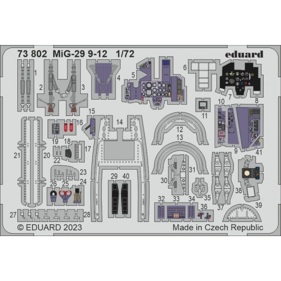 1/72 Mikoyan MiG-29 9-12 Detail Parts for Great Wall Hobby kits