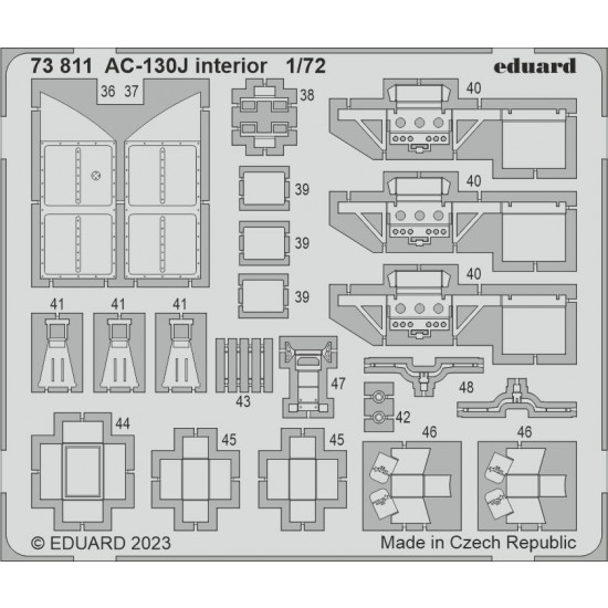 1/72 Lockheed AC-130J Interior Detail Parts for Zvezda kits