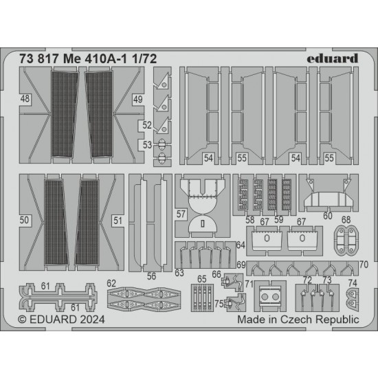 1/72 Messerschmitt Me 410A-1 Photo-etched set for Airfix kits