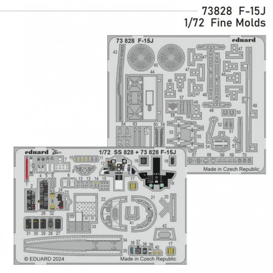 1/72 Mitsubishi F-15J PE Detail Sheet for Fine Molds kits