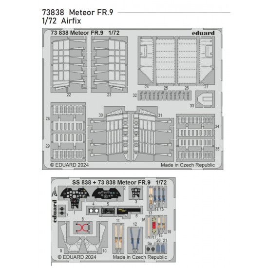 1/72 Gloster Meteor FR.9 Detail set for Airfix kits