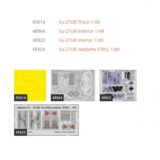 1/48 Sukhoi Su-27UB Big Detail Set for Hobby Boss kits