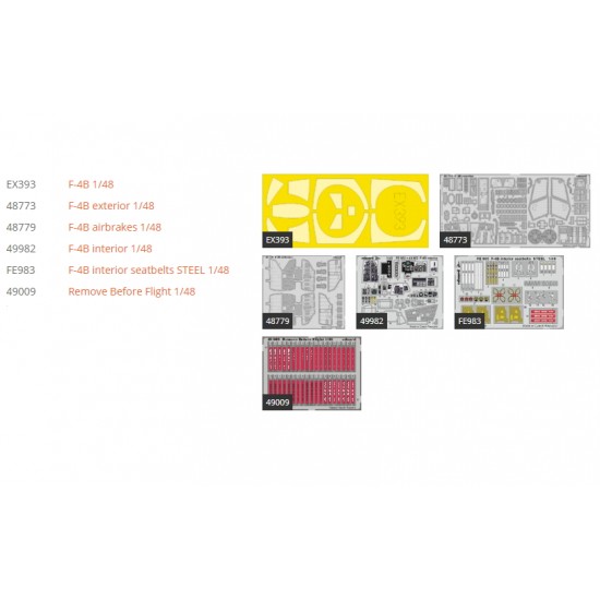1/48 McDonnell Douglas F-4B Phantom II Super Detail Set for Academy kits