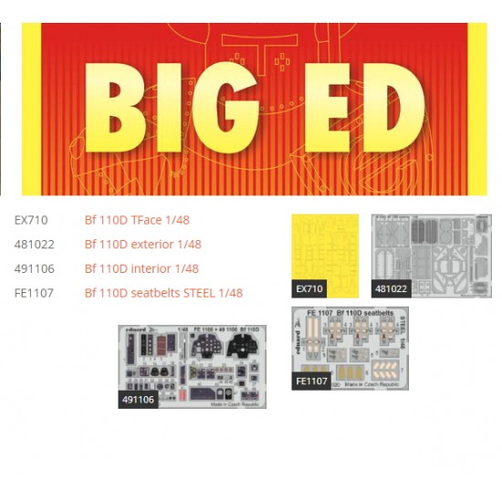 1/48 Messerschmitt Bf 110D Super Detail Set for Dragon kits