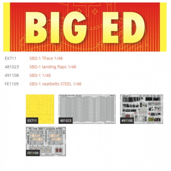 1/48 Douglas SBD-1 Dauntless Super Detail Set for Academy kits