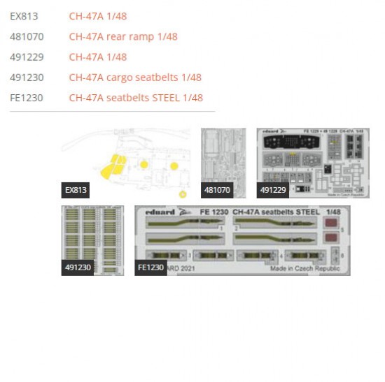 1/48 Boeing CH-47A Chinook Super Detail Set for Hobby Boss kits