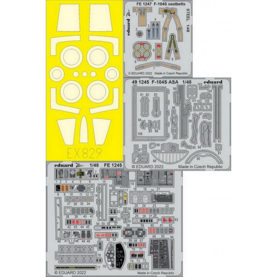 1/48 Aeritalia F-104S Starfighter ASA Super Detail Set for Kinetic kits