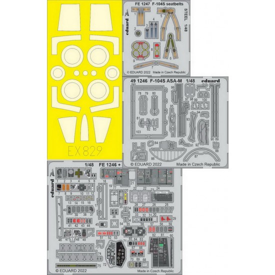 1/48 Aeritalia F-104S Starfighter ASA-M Super Detail Set for Kinetic kits