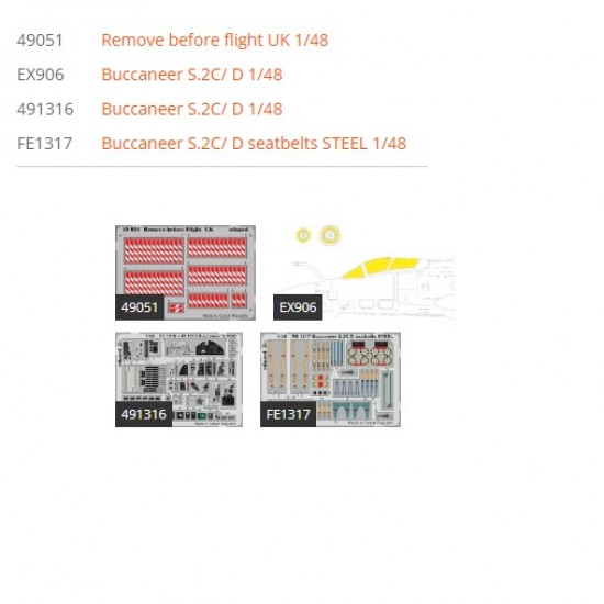 1/48 Blackburn Buccaneer S.2C/D Super Detail Set for Airfix kits