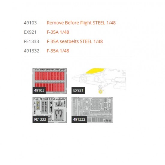 1/48 Lockheed Martin F-35A Lightning II Super Detail Set for Tamiya kits