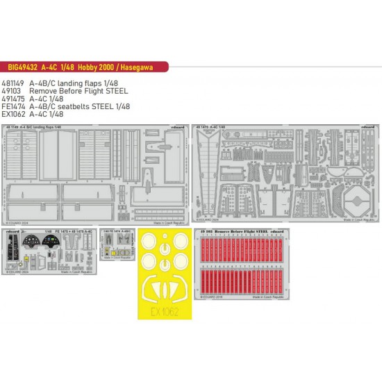 1/48 Douglas A-4C Skyhawk Super Detail set for Hobby 2000/Hasegawa kits ...