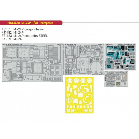 1/48 Mil Mi-24P Super Detail Set for Trumpeter kits