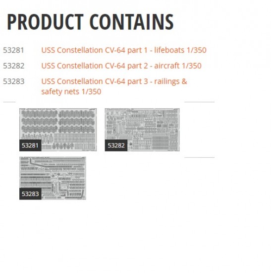 1/350 USS Constellation CV-64 Super Detail Set for Trumpeter kits